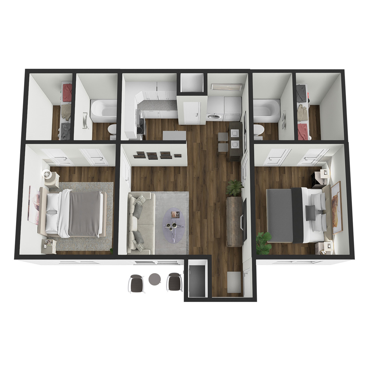 Two Bedroom floor plan